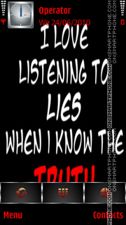 Lies Vs Truth es el tema de pantalla