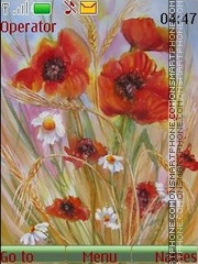 Скриншот темы Art poppies