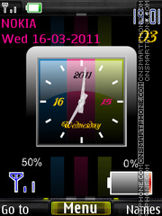Скриншот темы Colors Clock Battery