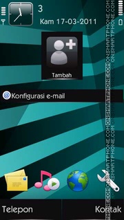 Скриншот темы Dark Blue (N8 icon)