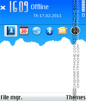 Sky cloud tema screenshot