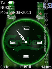 Carlsberg Clock tema screenshot