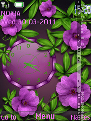 Violet Clock tema screenshot