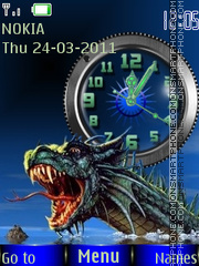 Dragon Clock 01 theme screenshot