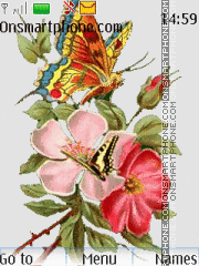 Flower and Butterfly tema screenshot