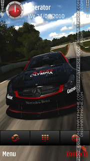 Mercedes black red es el tema de pantalla