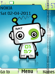Clock Danbo Robot theme screenshot
