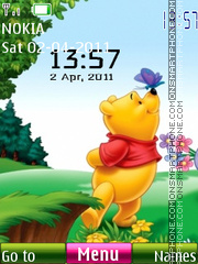 Pooh Clock 01 tema screenshot