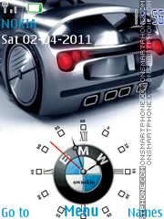 Скриншот темы Flash Bmw Clock