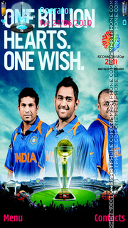India 2011 World Champion es el tema de pantalla