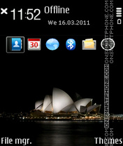 Sydney opera house tema screenshot