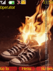 Fire Boots tema screenshot