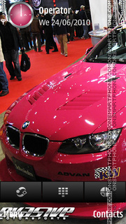 Скриншот темы Bmw pink