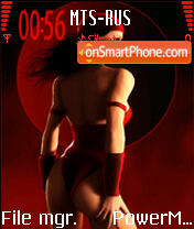 Woman In Red theme screenshot