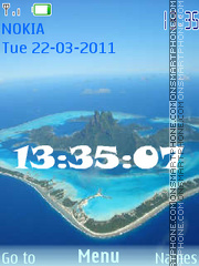 Ocean SWF Clock tema screenshot