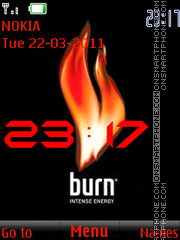 Скриншот темы Burn energy clock