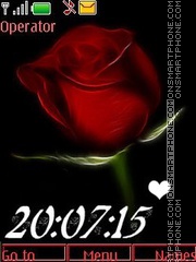 Red roses anim swf theme screenshot