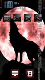 Red Moon Wolf theme screenshot