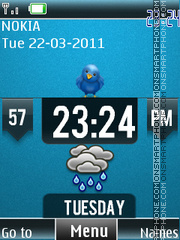 Weather Clock es el tema de pantalla