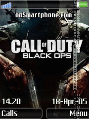 Black ops 240x320 es el tema de pantalla