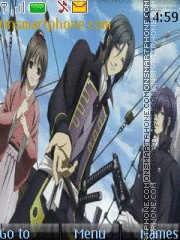 Скриншот темы Hakuouki Hekketsu-roku