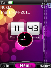 Htc Dual Clock theme screenshot