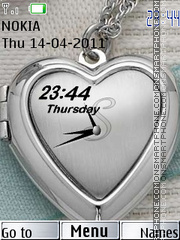 Heart Clock 02 tema screenshot