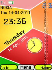 3d Blocks Clock tema screenshot