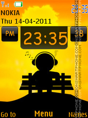 Music Mania Clock tema screenshot