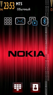 Скриншот темы Nokia Red Dark