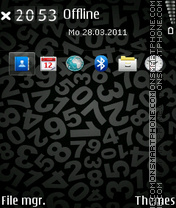 Numbers black es el tema de pantalla