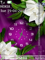 White flowers theme screenshot