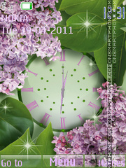 Lilac Clock Theme-Screenshot