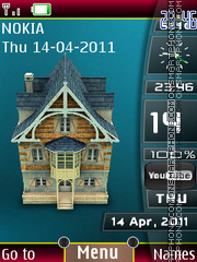 Home Sidebar Clock tema screenshot