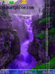Purple waterfall tema screenshot
