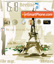 Paris City theme screenshot