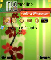 Diffuse Art Flowers tema screenshot