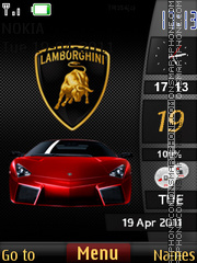 Скриншот темы Lamborghini Sidebar 01