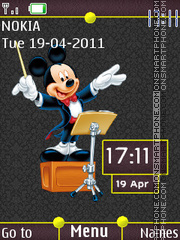 Mickey Mouse Clock 01 theme screenshot