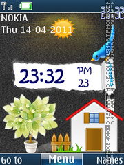Sweet Home Clock es el tema de pantalla