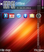 Aurora abstract tema screenshot