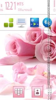 Pink Rose S60 5th es el tema de pantalla