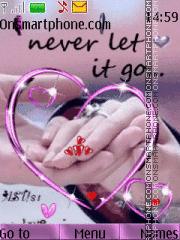 Never let it go... es el tema de pantalla