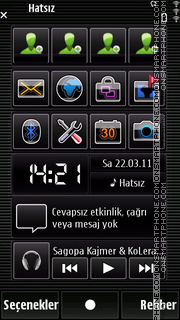 Black mozaic tema screenshot