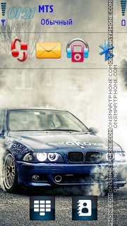 Bmw M5 Burnout es el tema de pantalla