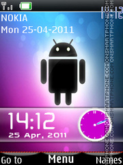 Скриншот темы Android Dual Clock