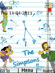 Simpsons Clock 01 theme screenshot