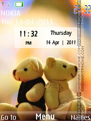 Teddy Love Clock es el tema de pantalla