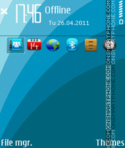 Astro Blue E-Series theme screenshot