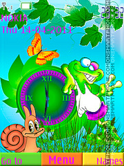 Swf Coloreful Frog tema screenshot